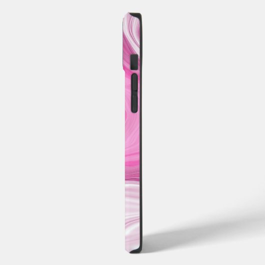 Rosa und weiße Imitat Marmor Case-Mate iPhone Hülle (Rückseite / Links)