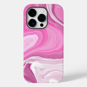 Rosa und weiße Imitat Marmor Case-Mate iPhone 14 Pro Hülle