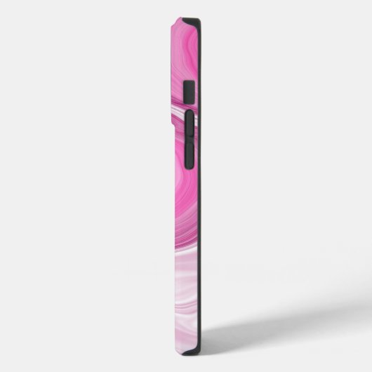 Rosa und weiße Imitat Marmor Case-Mate iPhone Hülle (Rückseite / Links)