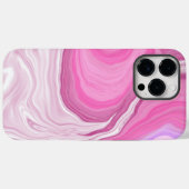Rosa und weiße Imitat Marmor Case-Mate iPhone Hülle (Rückseite (Horizontal))