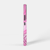 Rosa und weiße Imitat Marmor Samsung Galaxy Hülle (Rechte Seite)