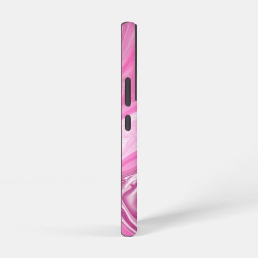 Rosa und weiße Imitat Marmor Samsung Galaxy Hülle (Rechte Seite)