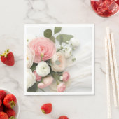 Rosa und weiße Kamelien Serviette (Beispiel)