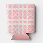 Rosa und Weiße Kanne | Rattan | Monogramm Dosenkühler (Rückseite)