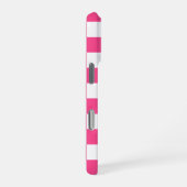 Rosa und weiße karierte Drucke iPhone Hülle (Rechte Seite)