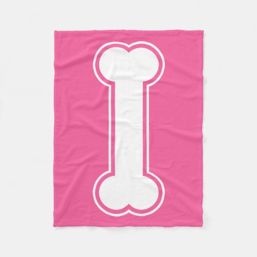 Rosa und weiße Karikatur Fleecedecke (Vorderseite)