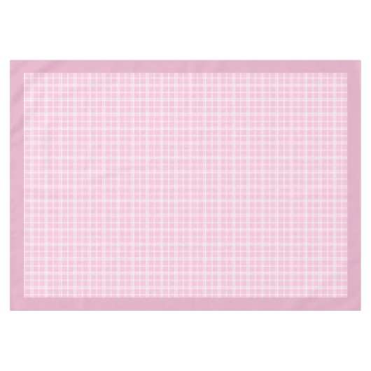 Rosa und weiße Karo - Tischdecken für das Abendess (Vorderseite (Horizontal))