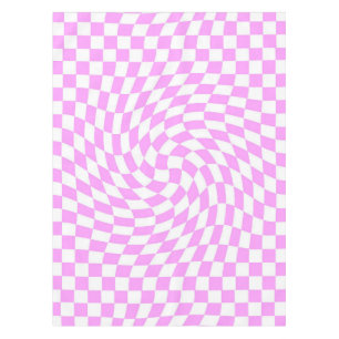 Rosa und weiße Karos Gestaltungsmuster Tischdecke