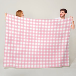 Rosa und weiße Karton Fleece Blankon