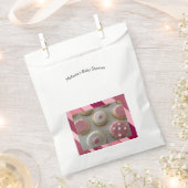 Rosa und weiße Kekse Kinderdusche Geschenktütchen (Ausgeschnitten)