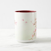 Rosa und weiße Kirschblossom Natrongramm Tasse (Zentrum)