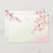 Rosa und weiße Kirschblüte Danke Karte (Vorne/Hinten)