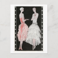 Rosa und weiße Kleider der 20er Jahre