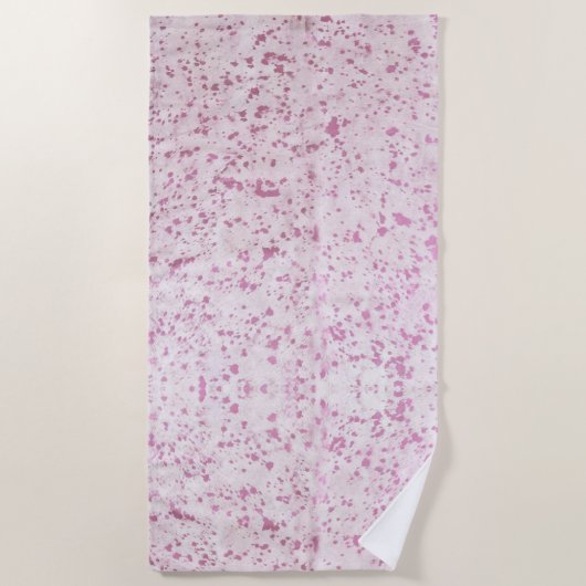 Rosa und weiße Kokospalmen Western Strandtuch (Vorderseite)