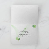 Rosa und weiße Kosmos Blume Beileid Karte (Innenseite)