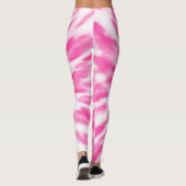 Rosa und weiße Krawatte Leggings (Rückseite)