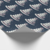 Rosa und weiße Kuchen Geschenkpapier (Ecke)