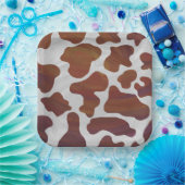 rosa und weiße Kuh-Muster Pappteller (Party)