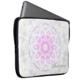 Rosa und Weiße Lacy Kaleidoskop Hörsleeve Laptopschutzhülle (Vorne Rechts)