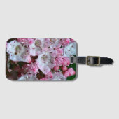 Rosa und weiße Laurel Blume Gepäckanhänger (Vorderseite (Horizontal))