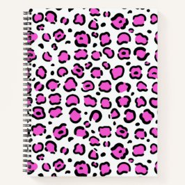 Rosa und weiße Leoparden Notizblock
