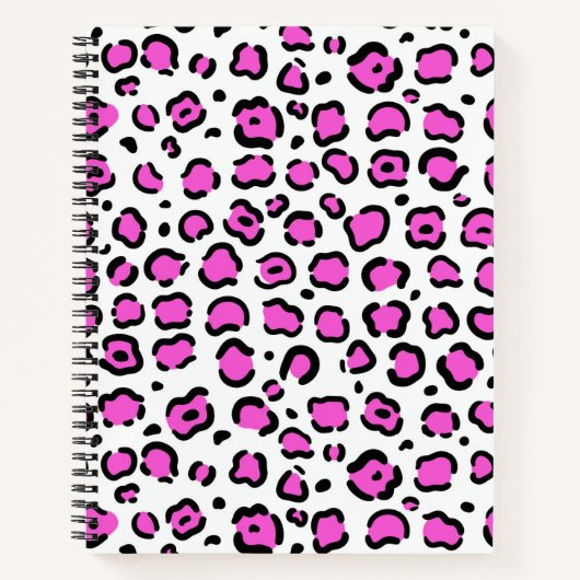 Rosa und weiße Leoparden Notizblock (Vorderseite)