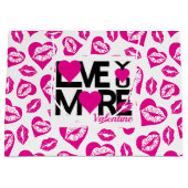 Rosa und weiße Liebe Mehr Große Geschenktüte (Vorderseite)