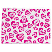 Rosa und weiße Liebe Mehr Große Geschenktüte (Rückseite)