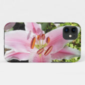 Rosa und weiße Lilien-Blume Case-Mate iPhone Hülle (Rückseite (Horizontal))