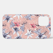 Rosa und weiße Lilien Case-Mate iPhone Hülle (Rückseite (Horizontal))