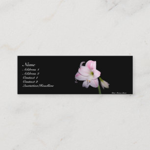 Rosa und weiße Lilien-Karte Mini Visitenkarte