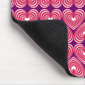 Rosa und weiße Linde Herz Mousepad (Ecke)