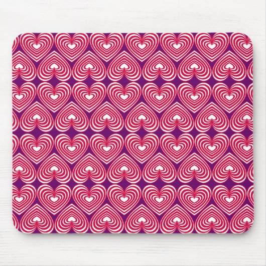 Rosa und weiße Linde Herz Mousepad (Vorne)