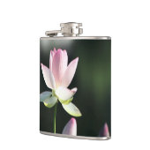 Rosa und weiße Lotus-Blume Flachmann (Links)