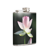 Rosa und weiße Lotus-Blume Flachmann (Rechts)