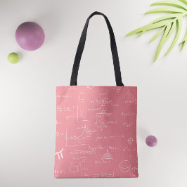 Rosa und weiße Mathematik und Mathematik Tasche