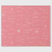 Rosa und weiße mathematische Formeln und Gleichung Geschenkpapier (Flach)