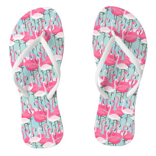Rosa und weiße Menge der Flamingos Badesandalen