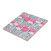 Rosa und weiße Menge der Flamingos Fliese (Seite)