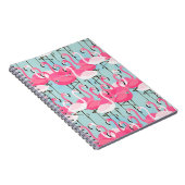 Rosa und weiße Menge der Flamingos Notizblock (Rechte Seite)