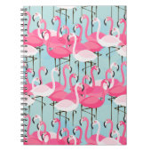 Rosa und weiße Menge der Flamingos Notizblock (Vorderseite)