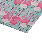 Rosa und weiße Menge der Flamingos Schneidebrett (Ecke)