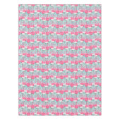Rosa und weiße Menge der Flamingos Tischdecke (Vorderseite)