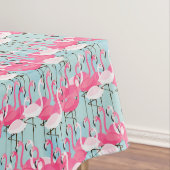 Rosa und weiße Menge der Flamingos Tischdecke (Beispiel)