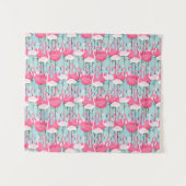 Rosa und weiße Menge der Flamingos Wandteppich (Vorderseite (Horizontal))