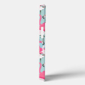 Rosa und weiße Menschenmenge von Flamingos Case-Mate iPhone Hülle (Rückseite / Rechts)