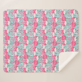 Rosa und weiße Menschenmenge von Flamingos Sherpadecke (Vorderseite (Horizontal))