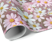 Rosa und weiße Milchprodukte Geschenkpapier (Rolleneckpunkt)