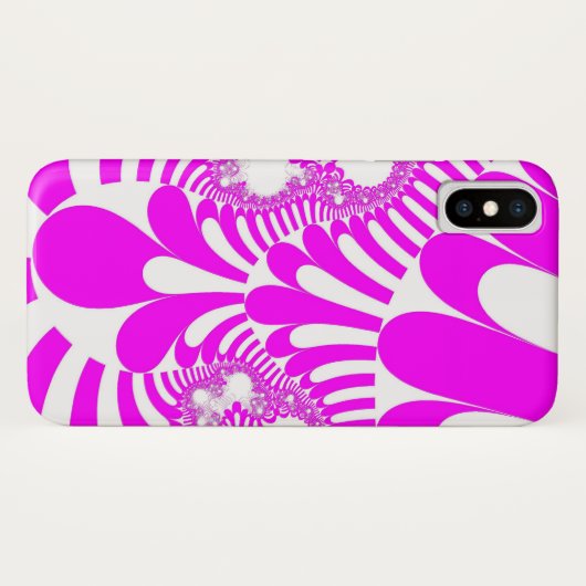 Rosa und weiße Mod Case-Mate iPhone Hülle (Rückseite (Horizontal))