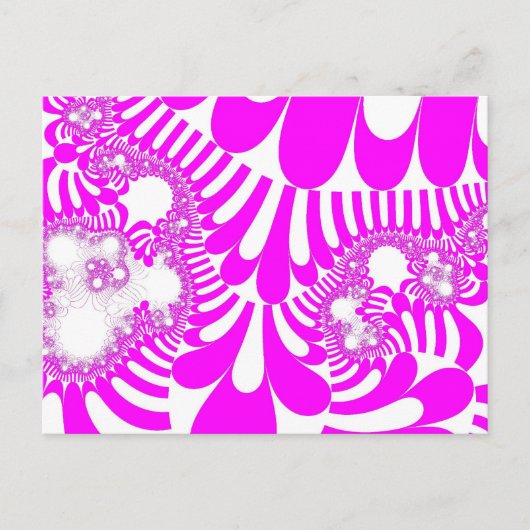 Rosa und weiße Mod Postkarte (Vorderseite)